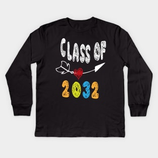 Class Of 2032 Shi, First Day Of School T-shirt, Pre-Kinder Shirt Teacher, Pre-K Teen Kids Long Sleeve T-Shirt